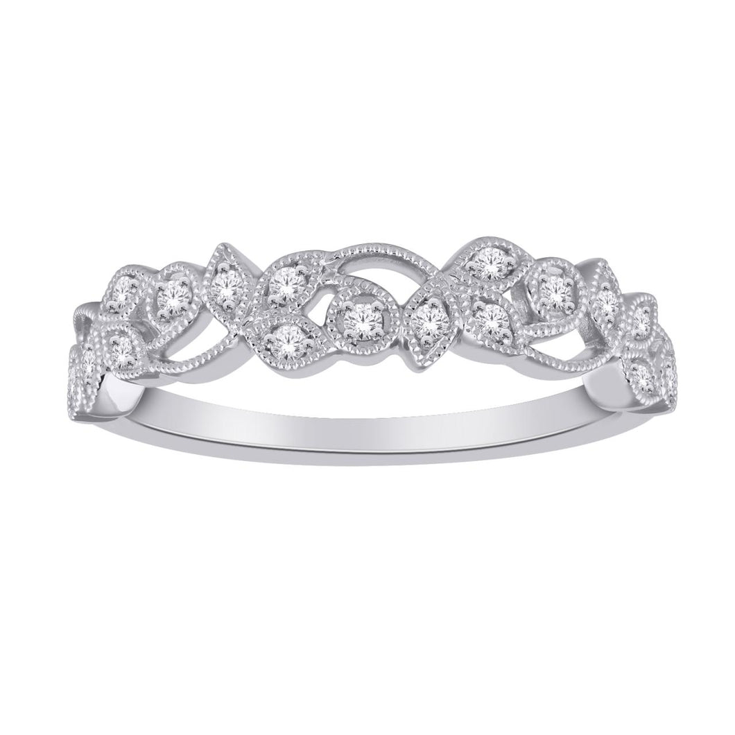 10ct White Gold 0.12ct Diamond Ring