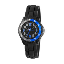 Load image into Gallery viewer, Tikkers Black Silicone Strap Kids Time Teacher Watch
