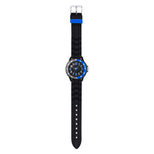 Load image into Gallery viewer, Tikkers Black Silicone Strap Kids Time Teacher Watch
