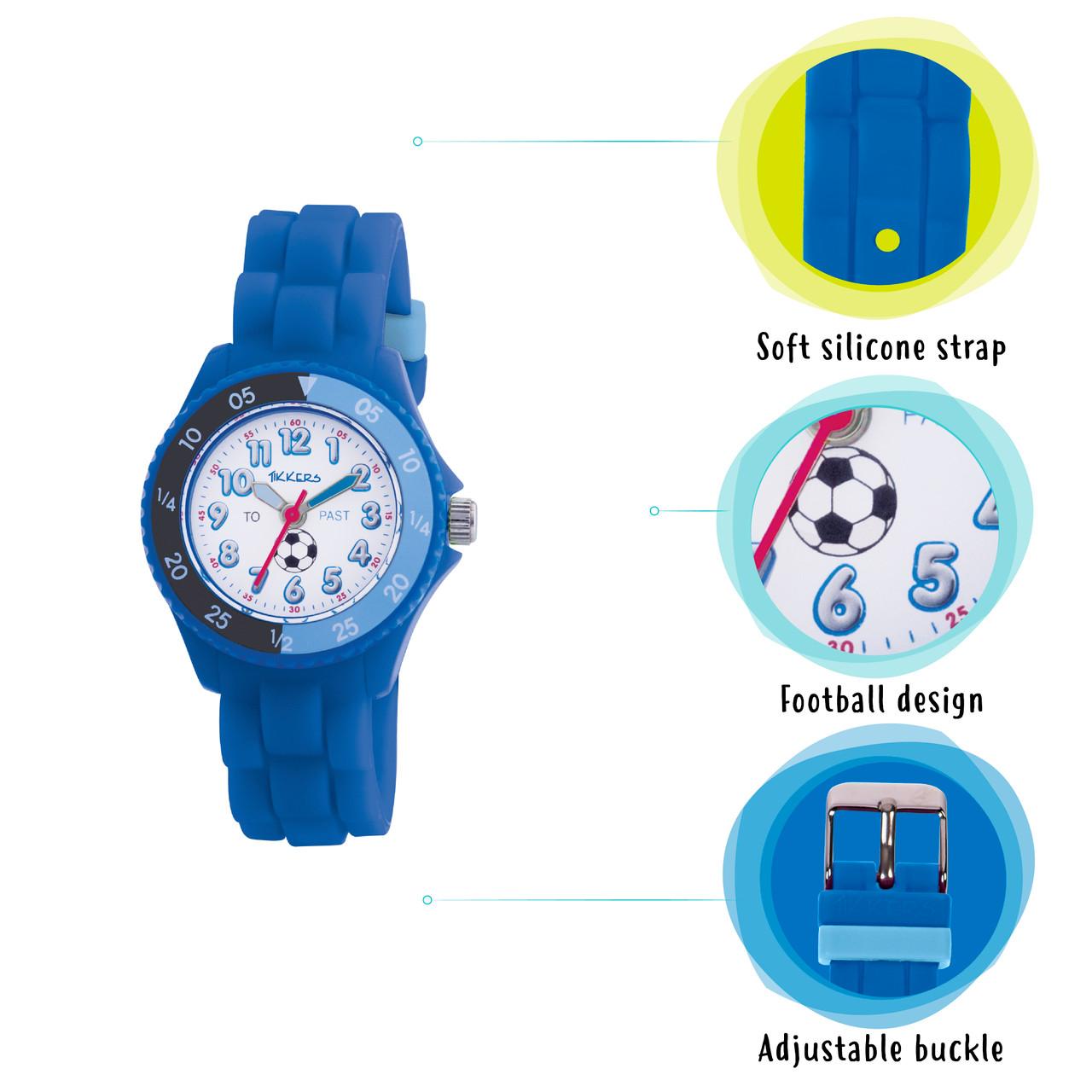 Tikkers blue silicone strap watch sale