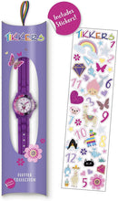 Load image into Gallery viewer, Tikkers Dark Purple Silicone Strap Time Teacher Watch
