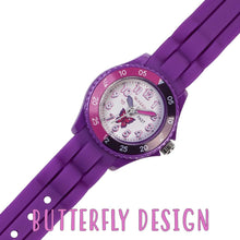 Load image into Gallery viewer, Tikkers Dark Purple Silicone Strap Time Teacher Watch
