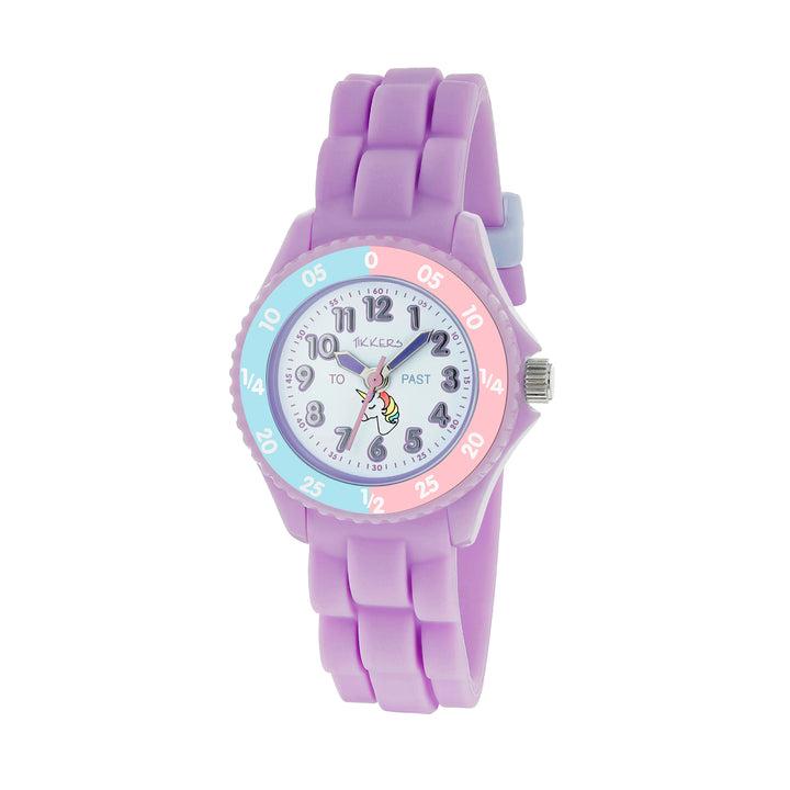 Tikkers Purple Silicone Strap Kids Time Teacher Watch