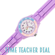 Load image into Gallery viewer, Tikkers Purple Silicone Strap Kids Time Teacher Watch
