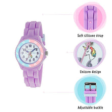 Load image into Gallery viewer, Tikkers Purple Silicone Strap Kids Time Teacher Watch
