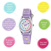 Load image into Gallery viewer, Tikkers Unicorn / Shooting Star Kids Time Teacher Watch
