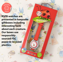 Load image into Gallery viewer, Tikkers Ladybird Red Strap Kids Time Teacher Watch
