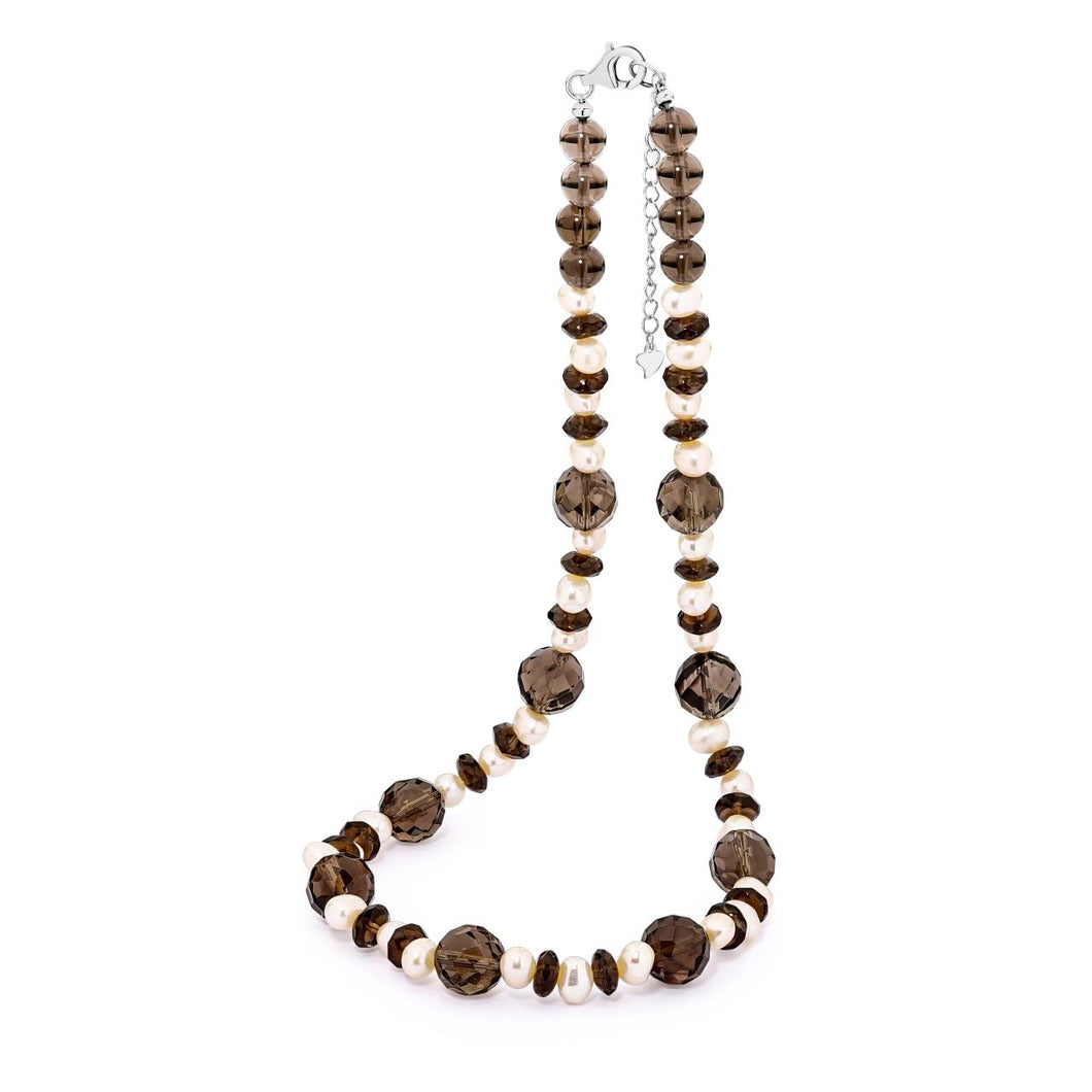 Wynter Smoky Quartz & Freshwater Pearl Necklace