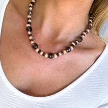 Load image into Gallery viewer, Wynter Smoky Quartz &amp; Freshwater Pearl Necklace
