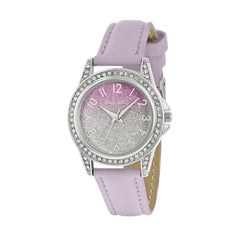 Tikkers Purple Leather Strap Kids Watch