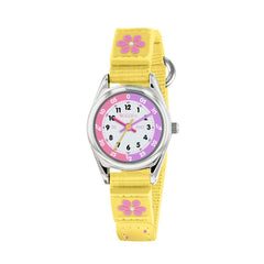 Tikkers Yellow Flower Strap Time Teacher Watch