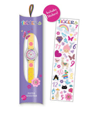 Load image into Gallery viewer, Tikkers Yellow Flower Strap Time Teacher Watch
