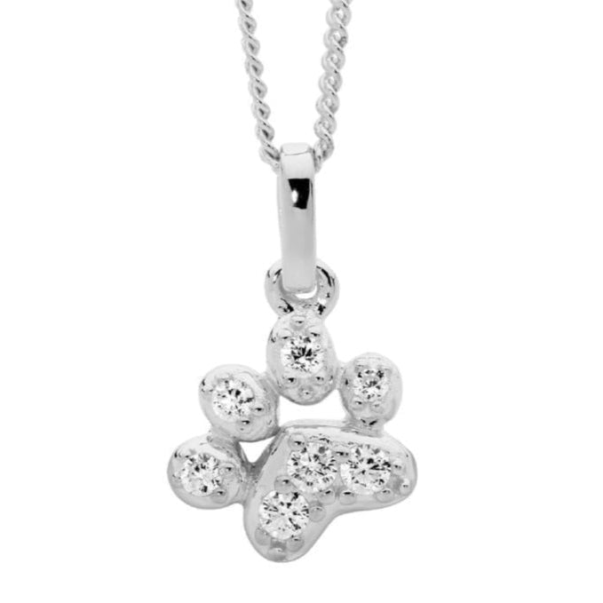 Paw & CZ Pendant