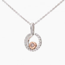 Load image into Gallery viewer, 9ct White &amp; Rose Gold Pink &amp; White Argyle Diamond Necklace
