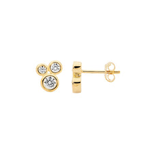Load image into Gallery viewer, Bezel Set Cluster Earrings
