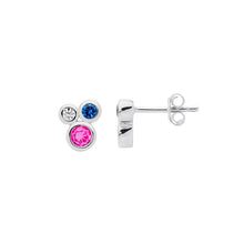 Load image into Gallery viewer, Bezel Set Cluster Earrings
