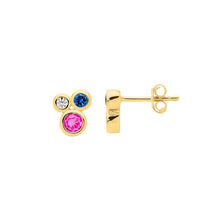 Load image into Gallery viewer, Bezel Set Cluster Earrings
