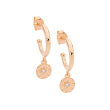 Load image into Gallery viewer, Hoop Star Disk Earrings
