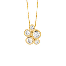 Load image into Gallery viewer, Bezel Set Cluster Necklace

