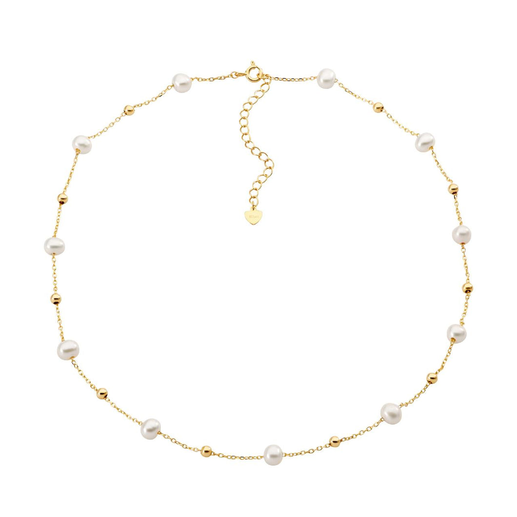 Freshwater Pearl & Ball Necklace