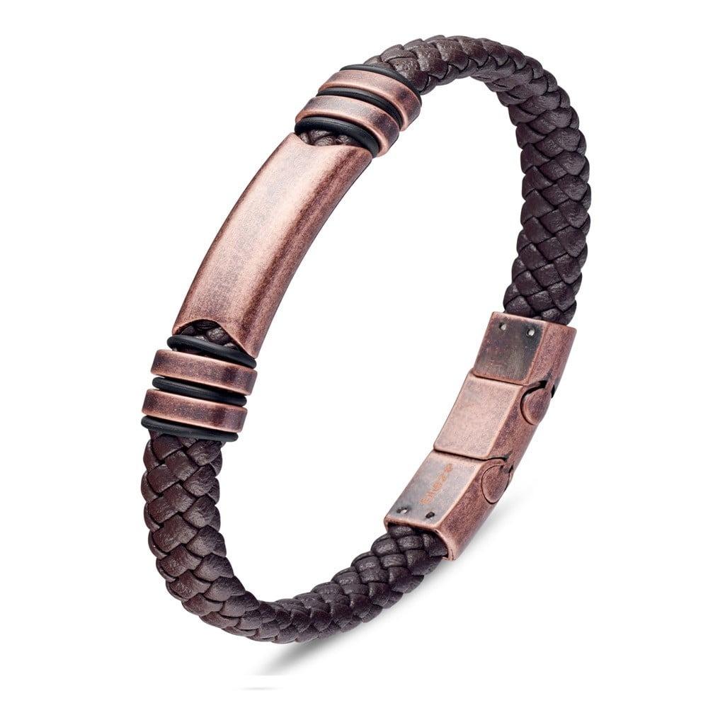 Steel & Leather Bangle