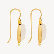 Load image into Gallery viewer, Fleur Rainbow Moonstone Earrings
