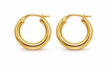 Load image into Gallery viewer, 9ct Yellow Gold SF Hoop Earrings

