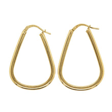 Load image into Gallery viewer, 9ct Yellow Gold SF Oval Hoop Earrings
