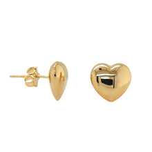 Load image into Gallery viewer, 9ct Yellow Gold SF Heart Stud Earrings
