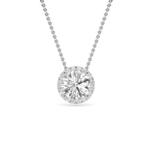 Load image into Gallery viewer, 18ct White Gold 1.82ct Diamond Halo Necklace
