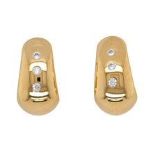 Load image into Gallery viewer, 9ct Yellow Gold Silver Bonded Kite Shaped Hoop Earrings
