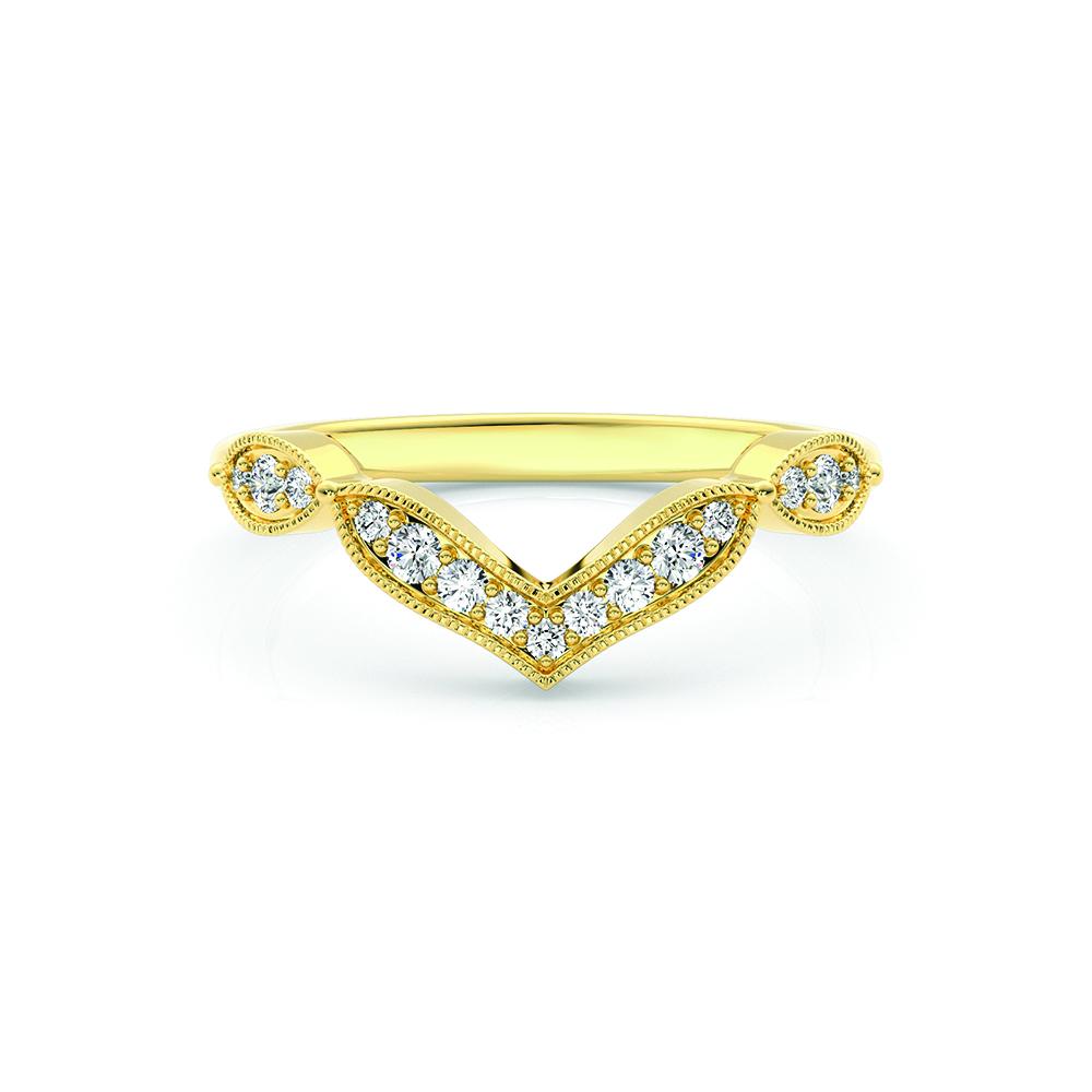 9ct Yellow Gold 0.16ct Diamond Ring