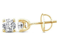 9ct Yellow Gold 2.00ct Diamond Stud Earrings