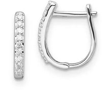 Load image into Gallery viewer, 9ct White Gold 0.10ct Diamond Huggies
