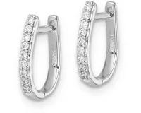 Load image into Gallery viewer, 9ct White Gold 0.10ct Diamond Huggies
