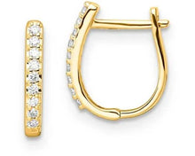 Load image into Gallery viewer, 9ct Yellow Gold 0.10ct Diamond Huggies

