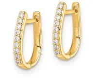 Load image into Gallery viewer, 9ct Yellow Gold 0.10ct Diamond Huggies
