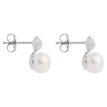 Load image into Gallery viewer, Button Pearl Stud Earrings
