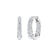 Load image into Gallery viewer, 9ct White Gold Diamond Huggies
