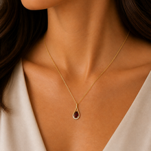 Load image into Gallery viewer, 9ct Yellow Gold Diamond &amp; Garnet Pendant
