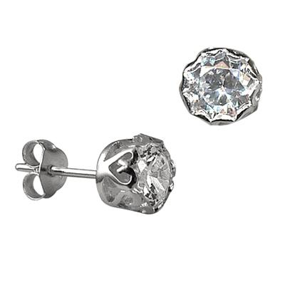 STERLING SILVER CZ STUDS