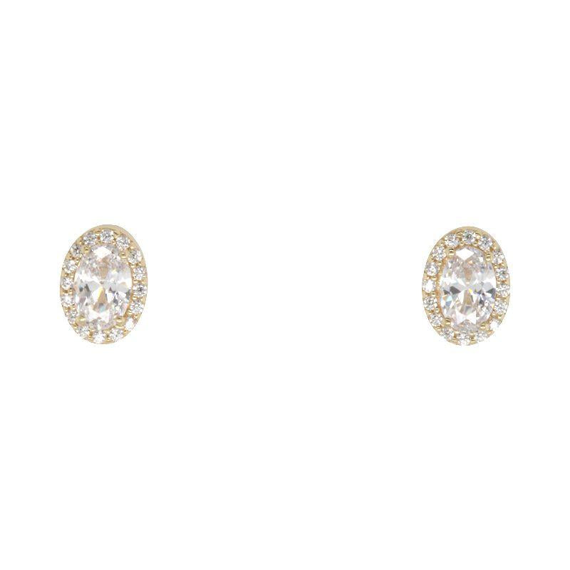 9CT YELLOW GOLD CZ STUDS