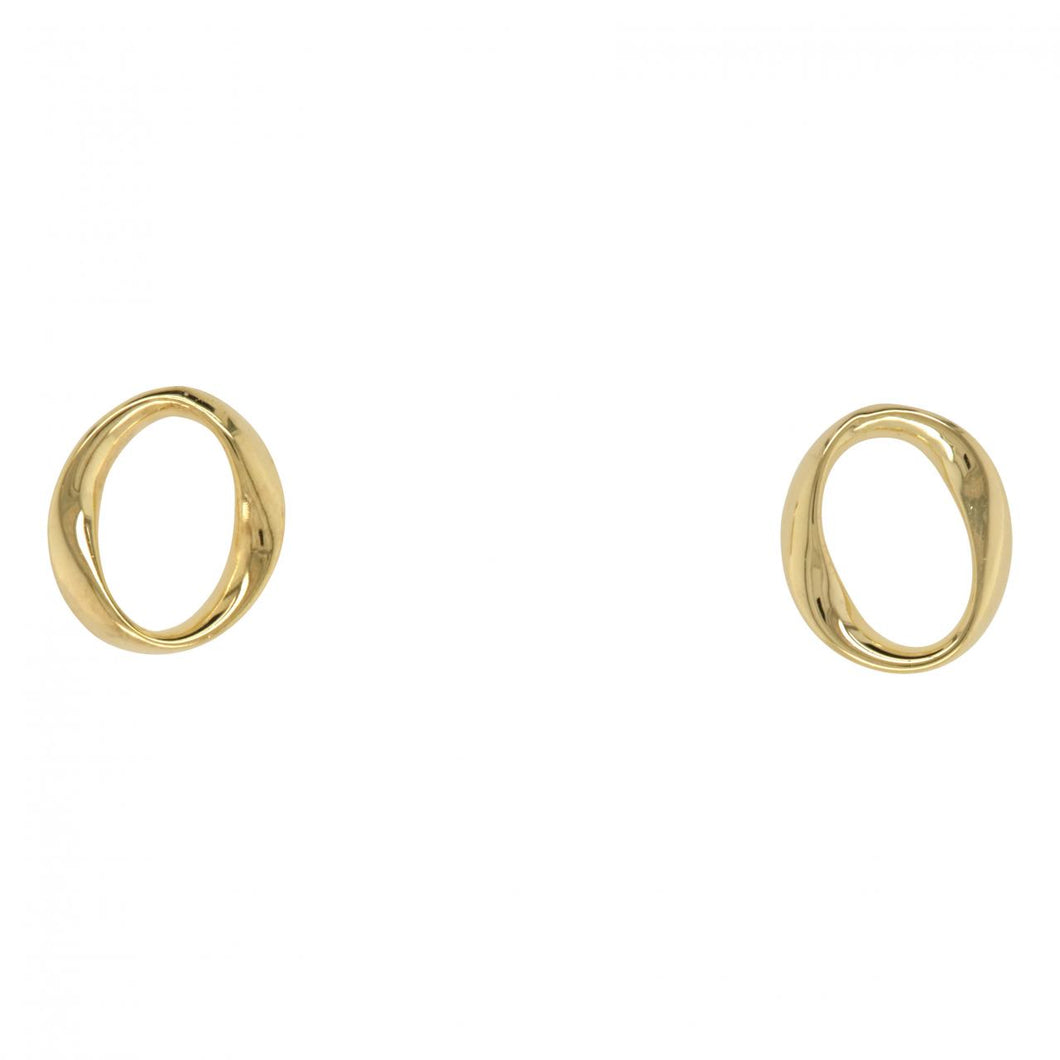 9CT YELLOW GOLD SILVER FILLED EARRINGS