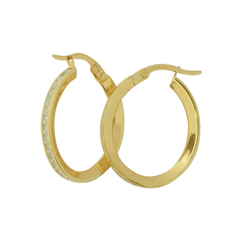 9CT Yellow Gold Silver Filled Earrings