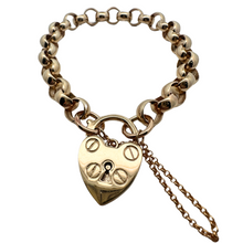 Load image into Gallery viewer, 9CT Yellow Gold Padlock Bracelet
